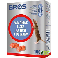Bros Paraffinblöcke gegen Mäuse, Ratten und Wanderratten, 100 g