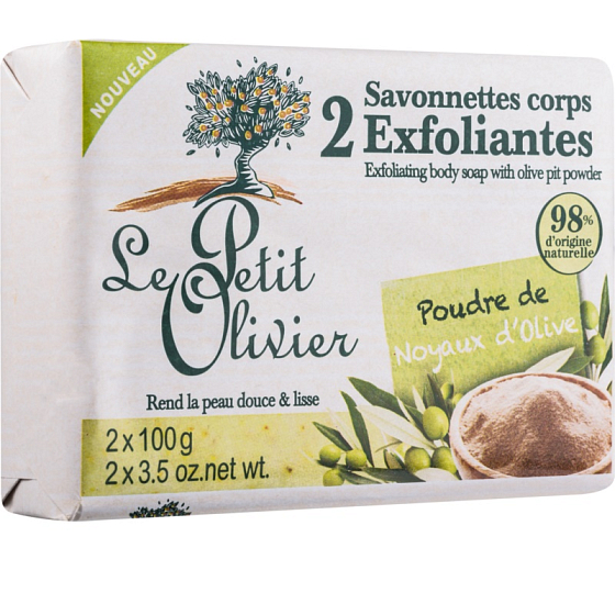 Le Petit Olivier Olivenöl schälende Toilettenseife 2 x 100 g