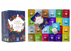 English Tea Shop Bio Adventskalender blau 24 Stück biologisch abbaubare Teepyramiden, 13 Geschmacksrichtungen, 50 g, Geschenkset