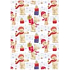 Ditipo Geschenkpapier 70 x 100 cm Weihnachten weiß - Bär mit Geschenken 2 Blatt
