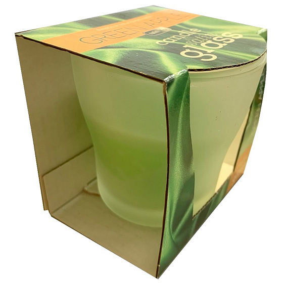 Admit Satin Glass Green Apple Duftkerze im Glas 75 g