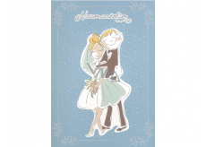 Albi Verspielter Umschlag Hochzeitskarte Jungvermählte umarmen sich für immer Kristina 14,8 x 21 cm