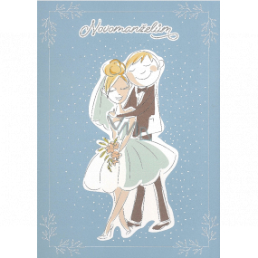 Albi Verspielter Umschlag Hochzeitskarte Jungvermählte umarmen sich für immer Kristina 14,8 x 21 cm