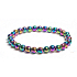 Hämatit farbiges Armband elastischer Naturstein, Kugel 6 mm / 16 - 17 cm, gesunder Blutstein