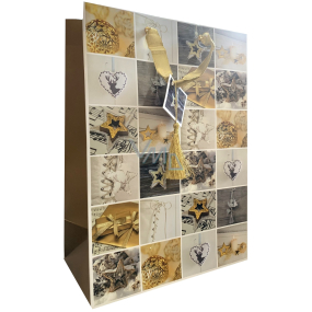 EP Line Papier-Geschenktüte 26 x 33,5 x 13,5 cm Weihnachtsdekoration in Gold