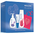 Indulona Sensi Care Flüssigseife für empfindliche Haut Spender 300 ml + Original Handcreme 85 ml + Pink Flowers Körperlotion für normale Haut 400 ml + Stoffbeutel, Kosmetikset für Frauen