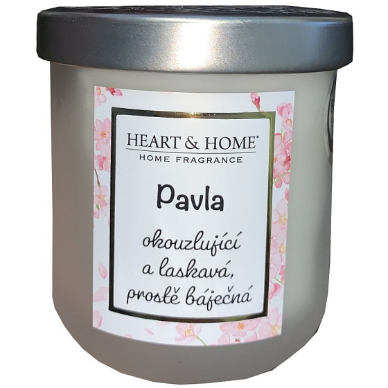 Heart & Home Frische Leinen Soja-Duftkerze mit Pauls Namen 110 g