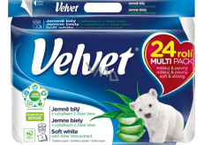 Samt Aloe Vera Soft Weißes Toilettenpapier 3lagig 24 Stück
