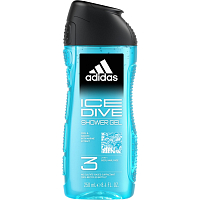 Adidas Ice Dive 3v1 Duschgel für Körper, Haare und Gesicht für Männer 250 ml