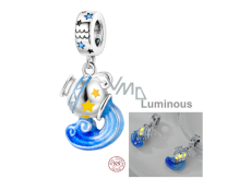 Sterling Silber 925 Luminous - Sternzeichen Wassermann, Armband-Anhänger