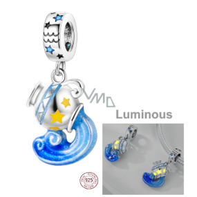 Sterling Silber 925 Luminous - Sternzeichen Wassermann, Armband-Anhänger