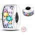 Charme Sterling Silber 925 Garden of Eden farbigen Zirkonia, Stopper, Clip Perle auf Armband Symbol