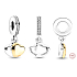 Sterling Silber 925 Linked Hearts - Herzen in totaler Harmonie, Liebesarmband-Anhänger