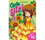 Ditipo Malbuch für Kinder Cute Girl 16 Seiten A4 210 x 297 mm