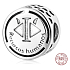 Charme Sterling Silber 925 Human Resources, Perle auf Armband Beschäftigung