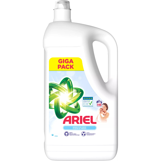 Ariel Sensitive Skin Flüssigwaschgel für Fein- und Kinderwäsche 100 Dosen 5 l