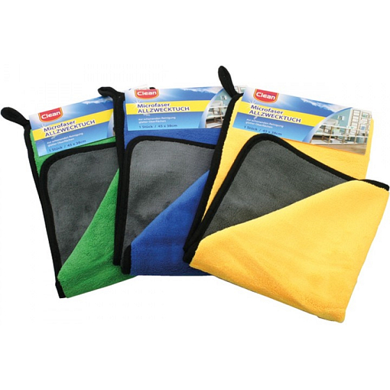 Clean Microfaser Universal-Mikrofasertuch extra dick / weich 45 x 38 cm verschiedene Farben
