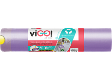 viGO Ziehtaschen für Abfall lila LDPE 27 µ 60 l, 60 × 52 cm, 10 Stk