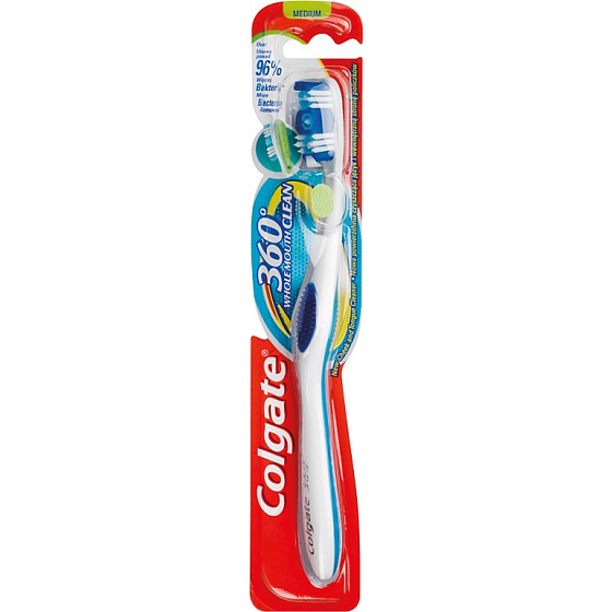 Colgate 360 ° Whole Mouth Clean Mittlere mittlere Zahnbürste 1 Stück