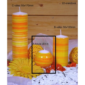 Lima Twist Kerze orange Kugel 60 mm 1 Stück
