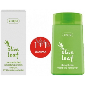 Ziaja Olivenblätter SPF 20 pflegende konzentrierte Creme 50 ml + Olivenblätter Zweiphasen-Make-up-Entferner 120 ml, Duopack