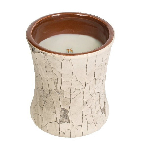 WoodWick Fireside - Duftkerze mit Holzdocht und Deckel im Glas, kleiner 85 g