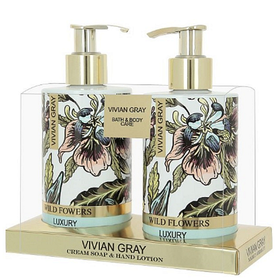 Vivian Gray Wild Flowers Luxus Flüssigseife 250 ml + Handlotion 250 ml, Kosmetikset