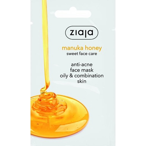 Ziaja Manuka Honig Anti-Akne-Gesichtsmaske mit manuellem Honig für fettige und Mischhaut 7 ml