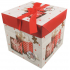 Faltschachtel mit Weihnachtsband mit Geschenken und Lebkuchen 21,5 x 21,5 x 21,5 cm