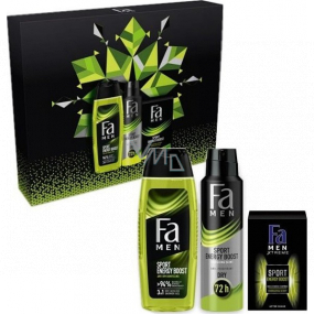 Fa Men Energy Boost Duschgel 250 ml + Antitranspirant Spray 150 ml + Aftershave 100 ml, Kosmetikset für Männer