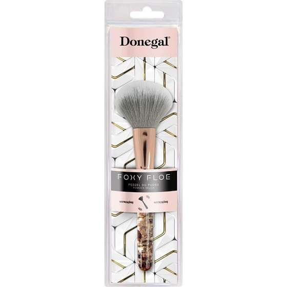 Donegal Foxy Floe Puderpinsel Kosmetikpinsel mit synthetischen Samtborsten für Puder 18 cm