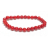 Koralle Bamgbus rot Armband elastisch Naturstein, Kugel 6 mm / 16 - 17 cm