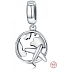 Sterling Silber 925 Travel is Life - Flug durch die Welt, Reise-Anhänger-Armband
