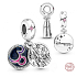 Sterling Silber 925 Disney Paris, 2in1 Reise-Armband-Anhänger