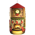 Emocio Feuerstelle mit Weihnachtsstrümpfen Kerze Zylinder 60 x 110 mm