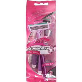 Super-Max 3 Triple Blade Einwegrasierer für Frauen 2 Stück