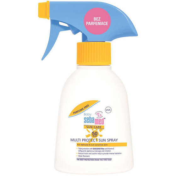 SebaMed Baby Sun Care Multi Protect OF50 parfümfreies Sonnenschutzspray für Kinder 200 ml