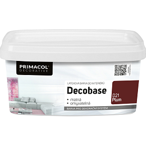 Primacol Decorative Decobase waschbare Malerfarbe, D21 Pflaume, 1 l