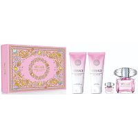 Versace Bright Crystal Eau de Toilette 90 ml + Körperlotion 100 ml + Duschgel 100 ml + Eau de Toilette 5 ml Miniatur, Geschenkset für Damen