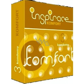 Inspiration Comfort anatomisches Kondom mit Kerben und Ringen 3 Stück