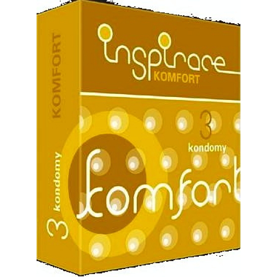 Inspiration Comfort anatomisches Kondom mit Kerben und Ringen 3 Stück