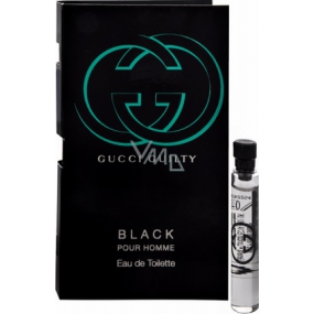 Gucci Guilty Black pour Homme Eau de Toilette 2 ml mit Spray, Fläschchen