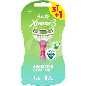 Wilkinson Lady Xtreme 3 Beauty Sensitive 3-Klingen-Rasierer 4 Stück