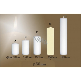 Lima Candle glatter Elfenbeinzylinder 60 x 220 mm 1 Stück