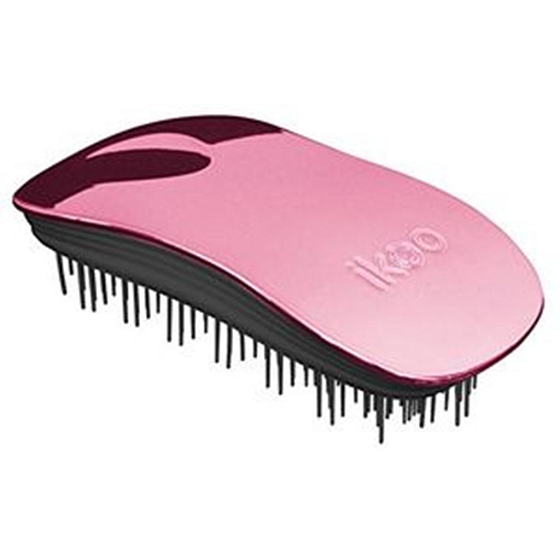Ikoo Home Metallic Chinese Haarbürste hellrosa-schwarz