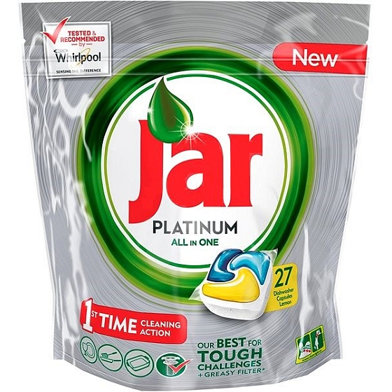 Jar Platinum All in One Zitronengeschirrspülerkapseln 27-tlg