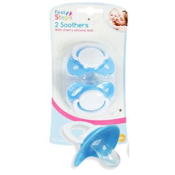 Erste Schritte Bpa Free Kieferorthopädische Silikondecke Kirschblau 2 Stück