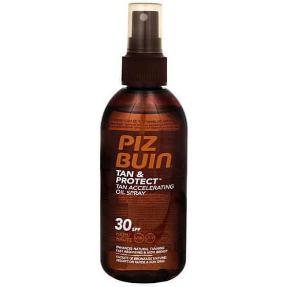 Piz Buin Tan & Protect SPF30 wasserdichtes Schutzöl beschleunigt den Bräunungsprozess 150 ml Spray