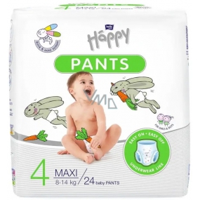 Bella Happy Pants 4 Maxi 8-14 kg Windelhöschen zum Aufziehen für Kinder 24 Stück + Memory