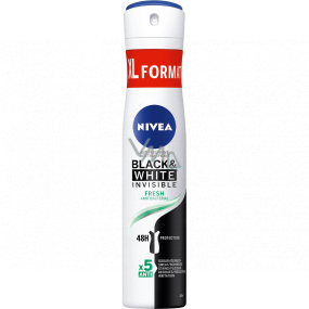 Nivea Black & White Invisible Frisches Antitranspirant Deodorant Spray für Frauen 200 ml